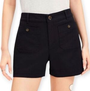 Loft Palmer Black High-Waisted Shorts Sz.4 NWT.